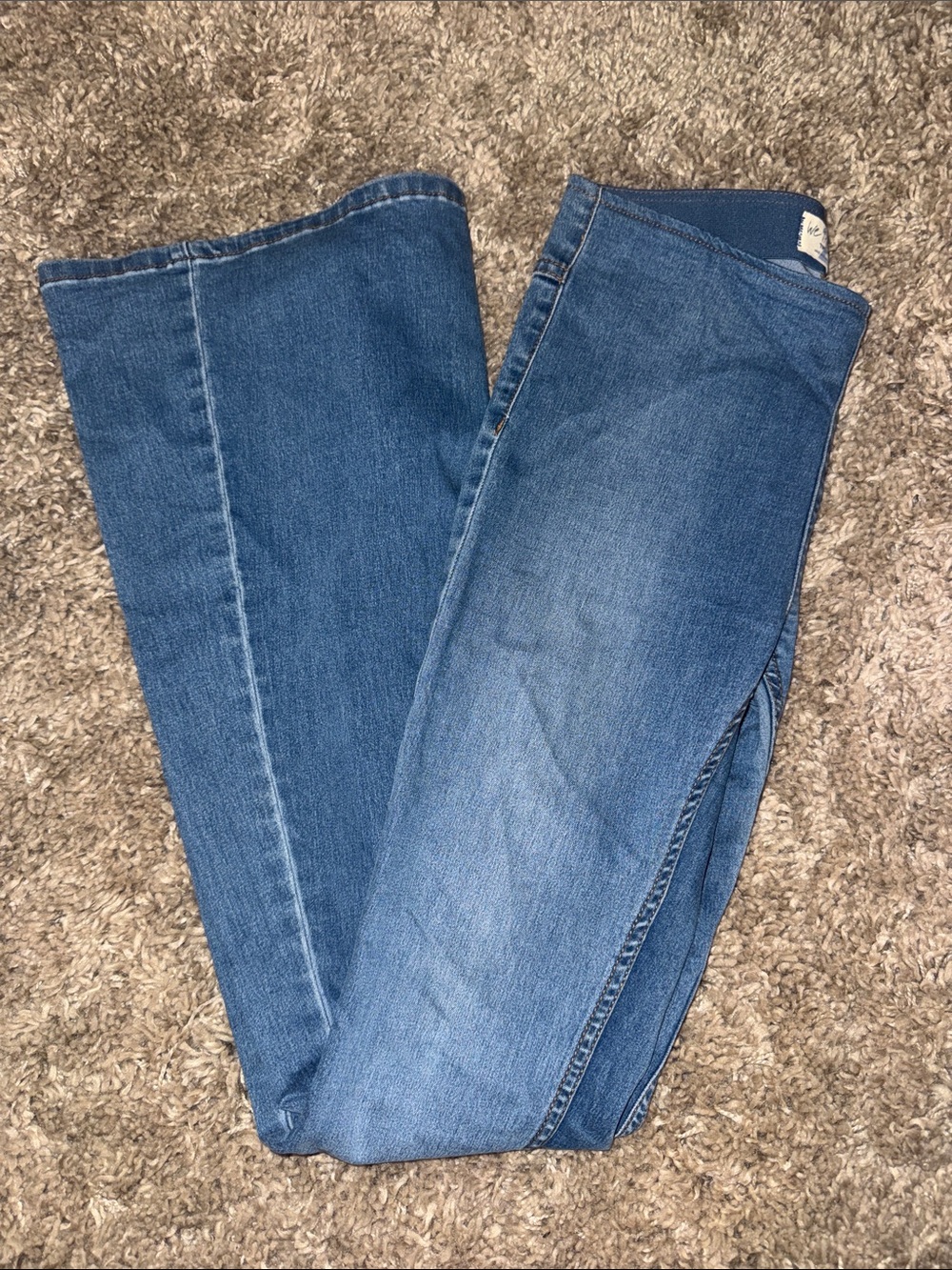 We The Free People Jegging Bell Bottom Blue Denim Stretch 26